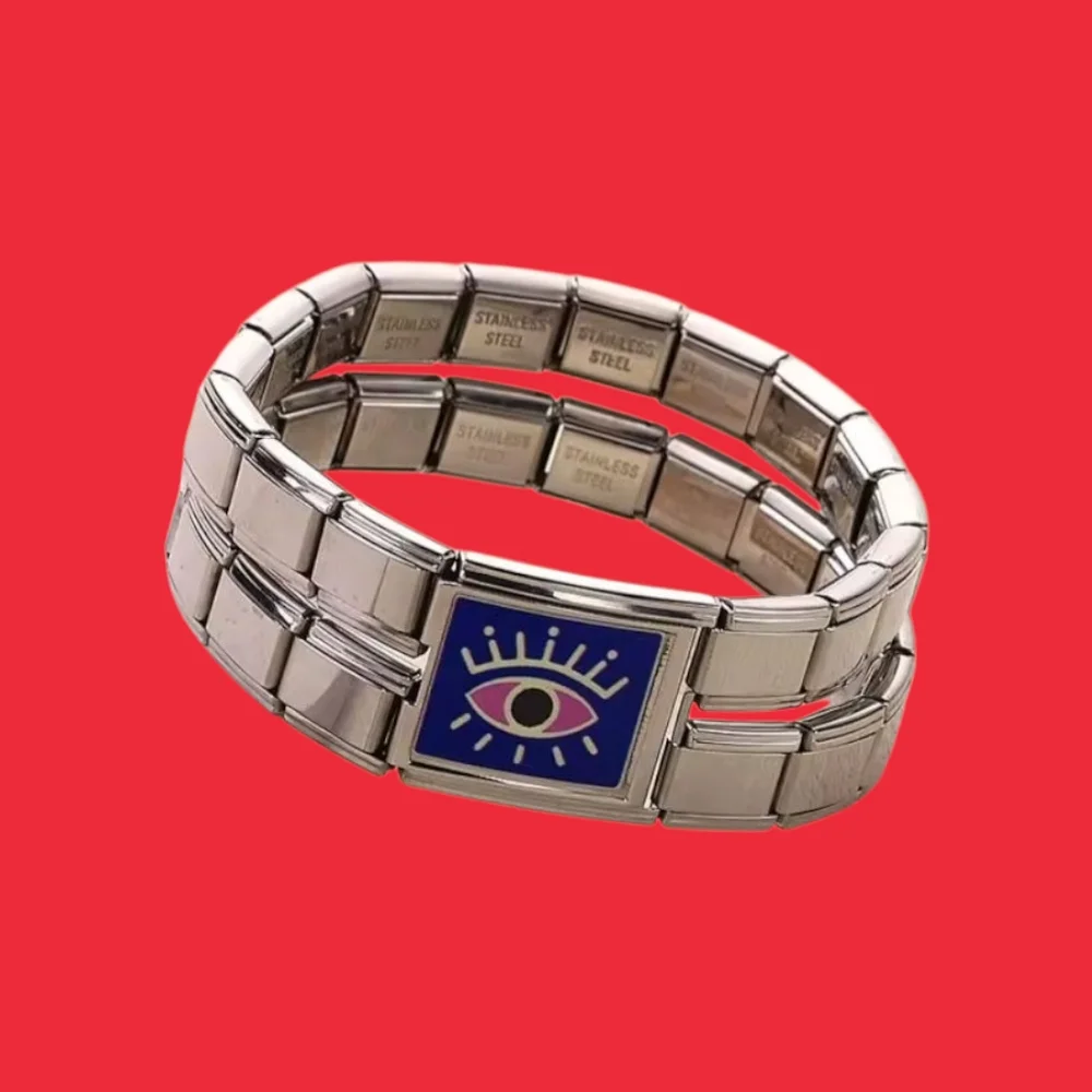 Stainless Steel Wearable Bracelet with Eye Design
